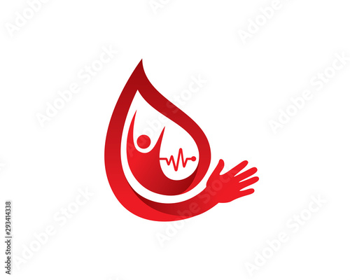 Blood donors logo symbol or icon template