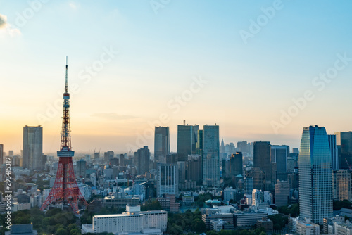 Tokyo tower & city scape in Tokyo