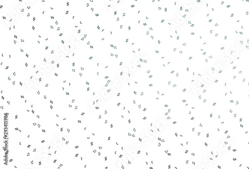 Light Green vector texture with musical notes.