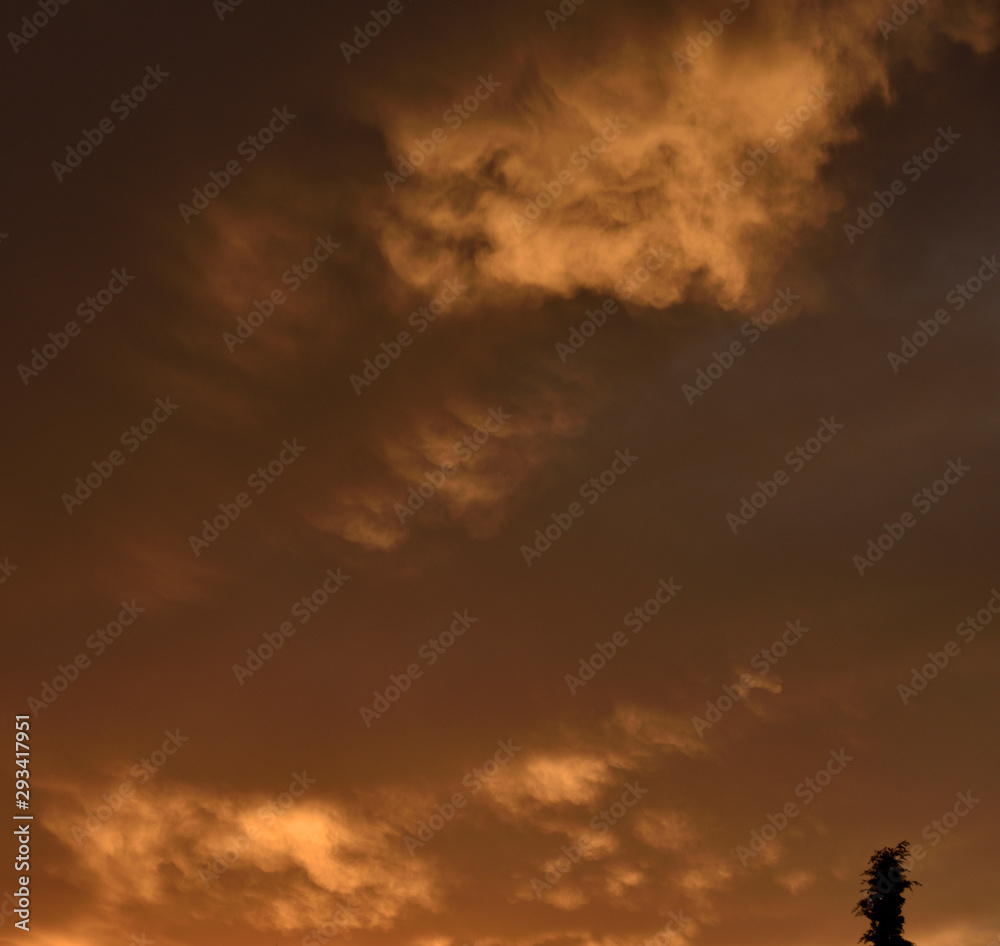 Naklejka premium clouds of different shapes, sizes and colors