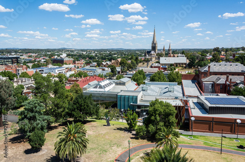 View over Bendigo city in Australia. photo