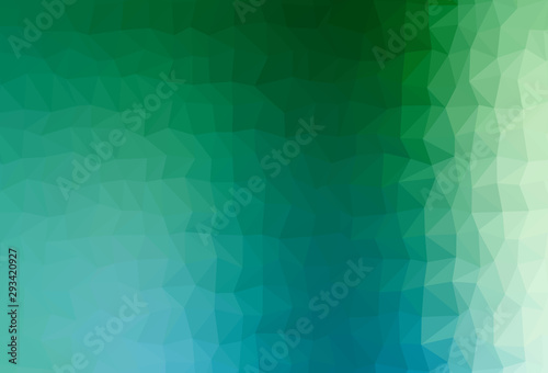 Light Blue, Green vector triangle mosaic template.