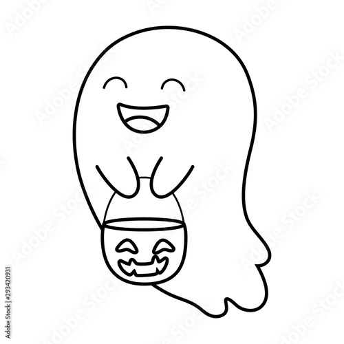 trick or treat - happy halloween line style