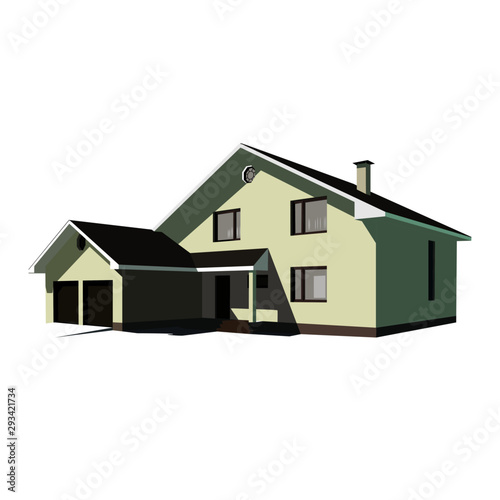 Cottage house vector illustration isolated