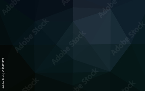 Dark BLUE vector triangle mosaic texture. Colorful abstract illustration with gradient. Template for your brand book.