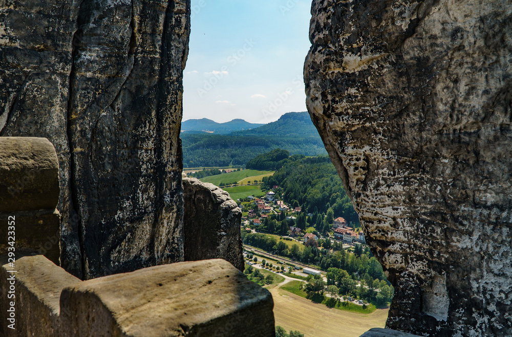 Ladscape in mountains.