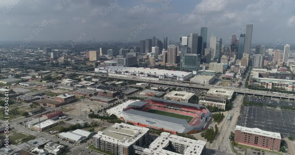 Aerial view of downtown Houston and surrounding area Aerial view of downtown Houston and surrounding area