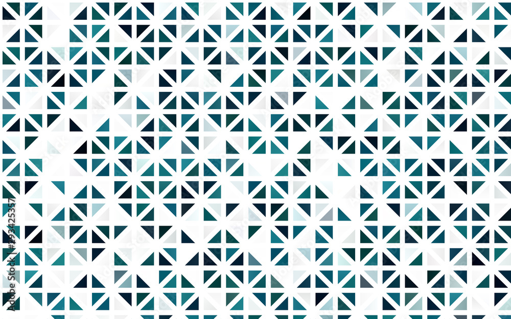 Light BLUE vector seamless layout with lines, triangles. Triangles on abstract background with colorful gradient. Pattern for design of window blinds, curtains.