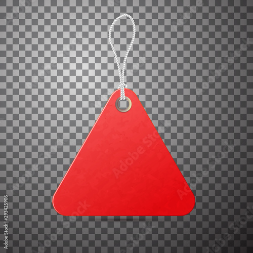 Red label. Sale promotion, low price offer.