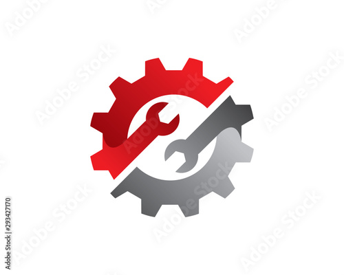 Gear repair technology logo symbol or icon template