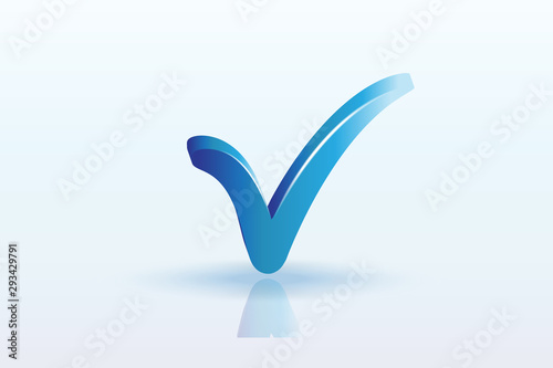 Check okay positive symbol logo vector image design