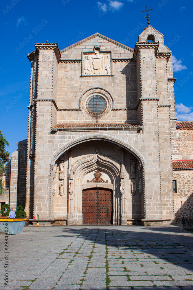 Avila,Spain,9,2013; Facade of the Royal Monastery of Santo Tomas