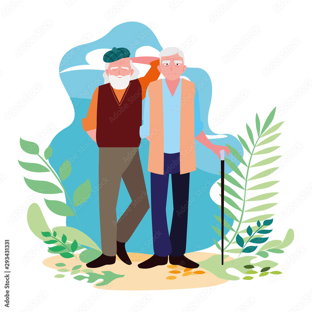 Grandfathers cartoons vector design icon Grandfathers cartoons vector design icon