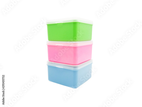Plastic container Isolated on white background. Clipping Path
