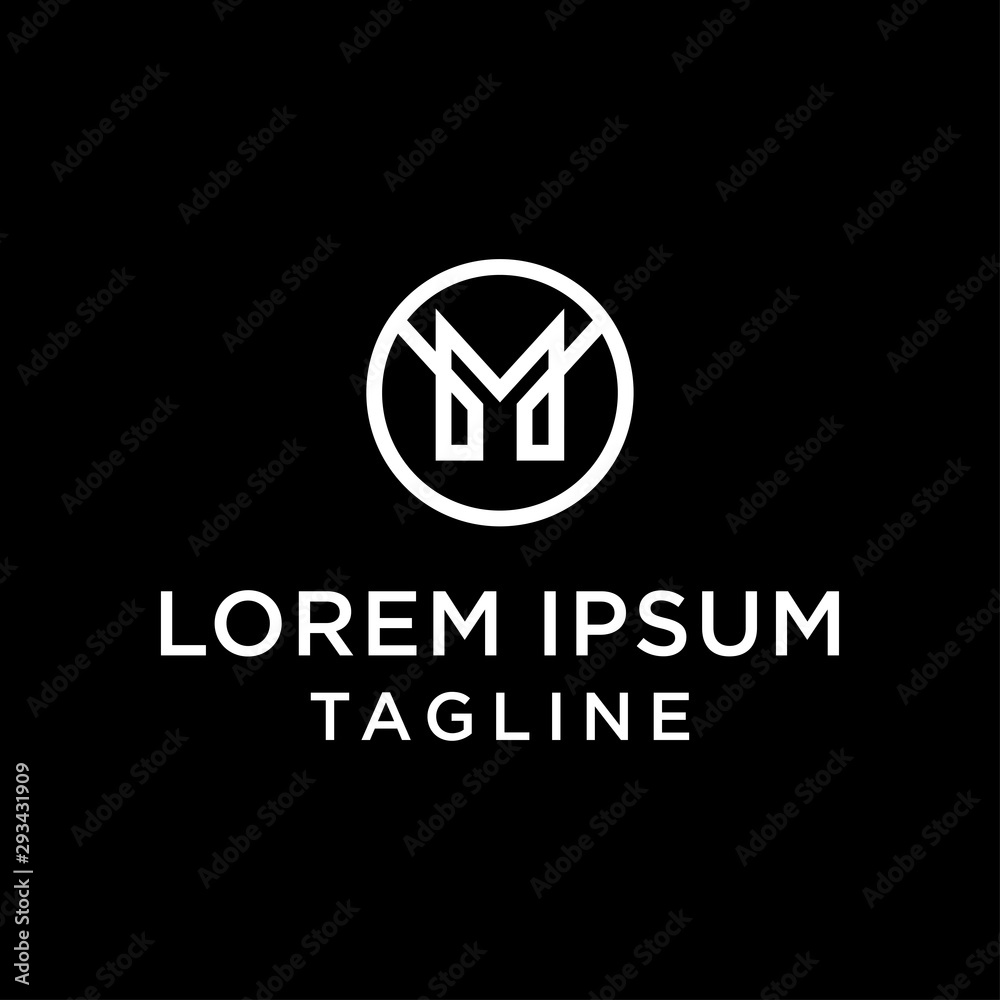 initial letter logo OM, MO logo template initial letter logo OM, MO logo template