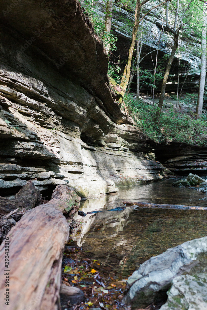 Fototapeta premium Boulders on Nature Trail in Woods