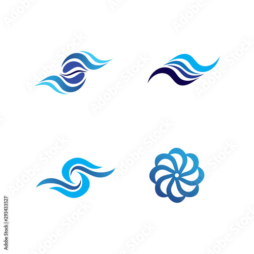 Fototapeta Naklejka Na Ścianę i Meble -  water Waves beach logo and symbols template icons app