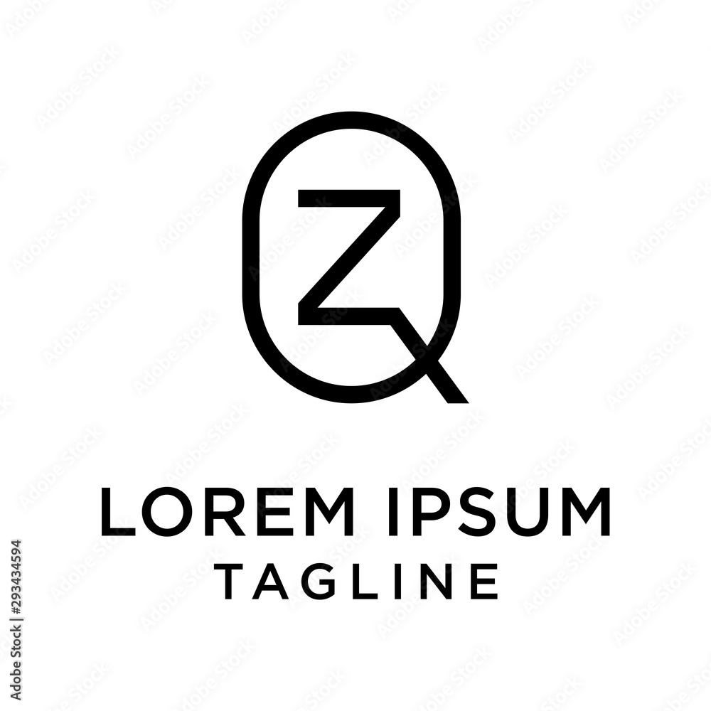 initial letter logo QZ, ZQ logo template initial letter logo QZ, ZQ logo template