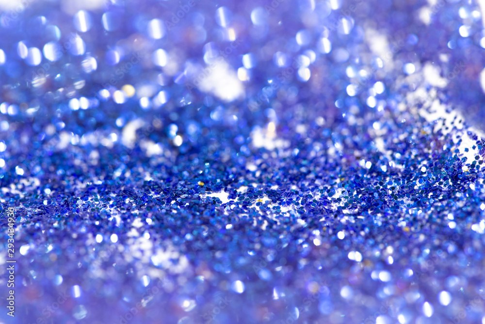 blue glitter and bokeh background