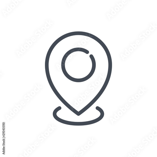 Free Download Location line icon. Map pointer vector outline sign. - GFXLoad