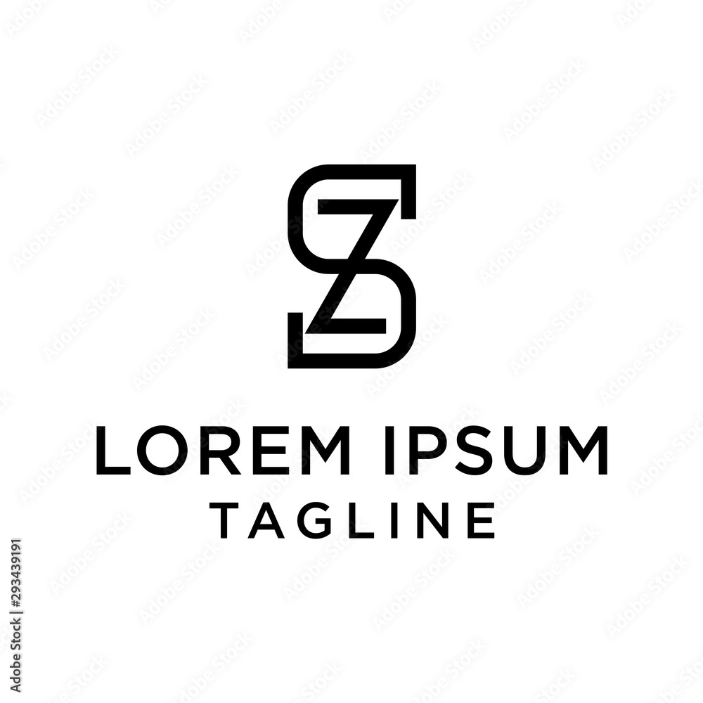 initial letter logo SZ, ZS, logo template initial letter logo SZ, ZS, logo template