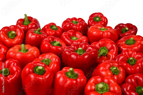 Fresh red bell pepper background.