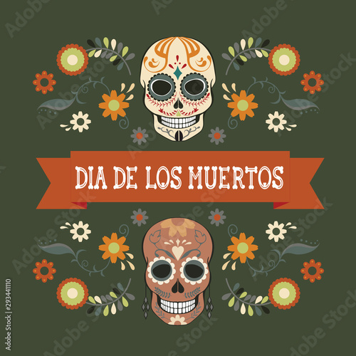 A vector illustration dedicated to the mexican Day of the Dead