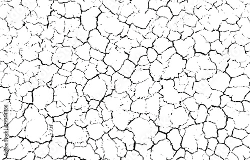 Monochrome texture composed of irregular graphic elements. Distressed uneven grunge background. Abstract vector illustration. Overlay for interesting effect and depth. Isolated on white background.