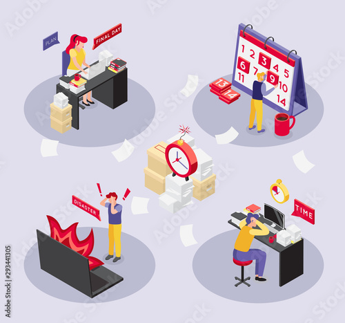 Deadline Isometric Design Concept