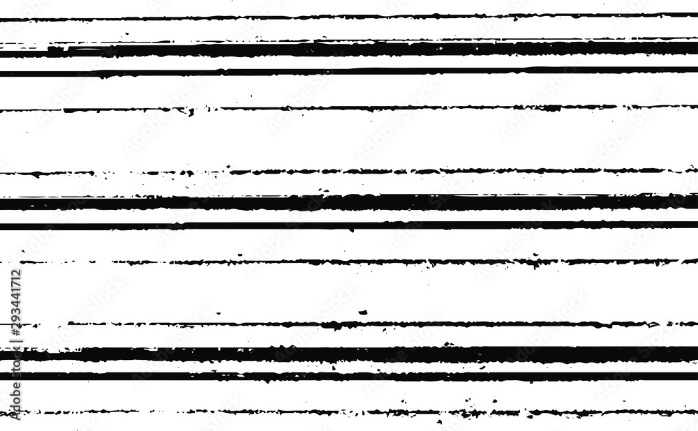 Monochrome texture composed of irregular graphic elements. Distressed uneven grunge background. Abstract vector illustration. Overlay for interesting effect and depth. Isolated on white background.