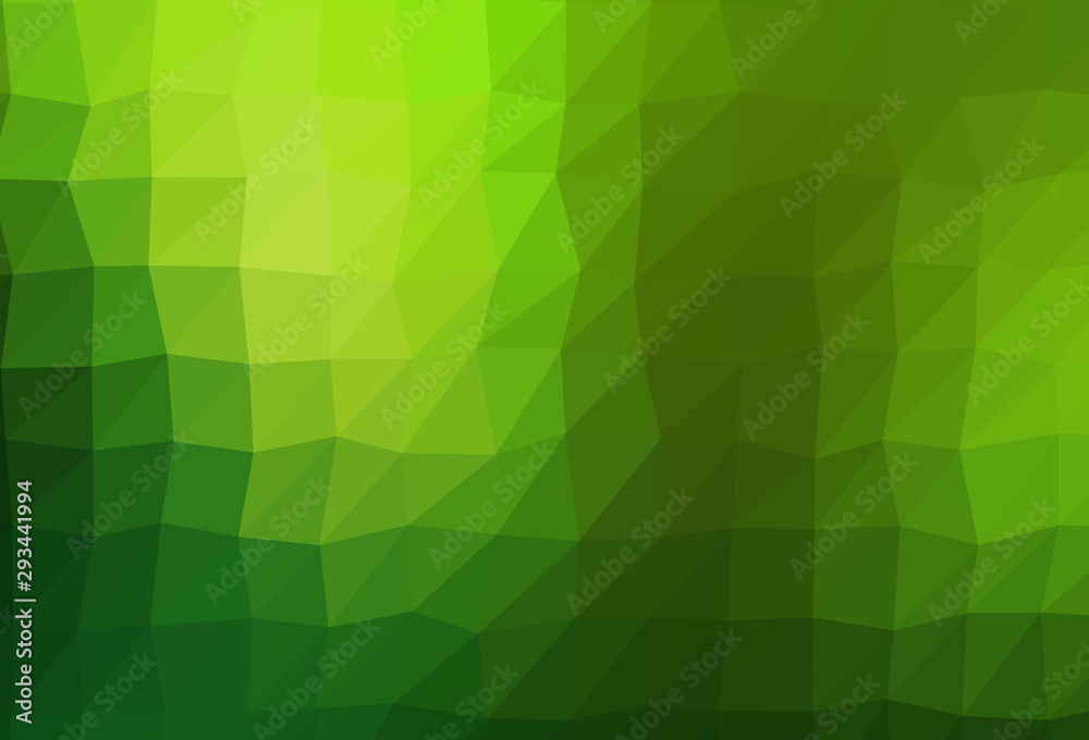 Light Green vector triangle mosaic template. Light Green vector triangle mosaic template.