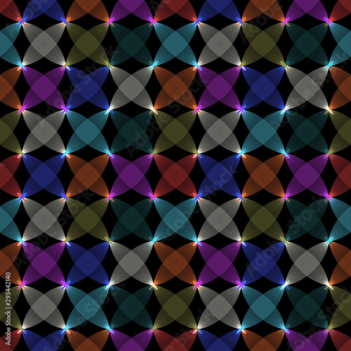 Vector seamless pattern. Abstract stylish background with stylized petals eps 10
