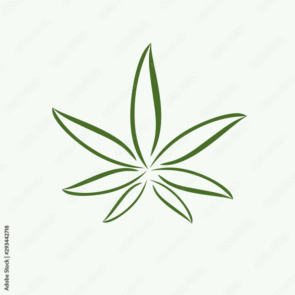 Cannabis Leaf Sign Symbol Icon Logo Vector Cannabis Leaf Sign Symbol Icon Logo Vector