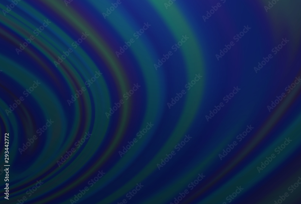 Fototapeta premium Dark BLUE vector template with liquid shapes.