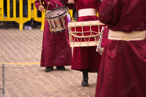 Close-up of some participants in a drumming photo