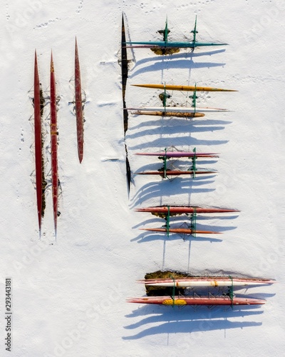 boat in winter