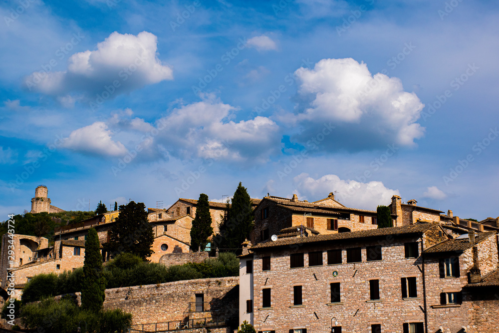 view of Assisi with Clouds