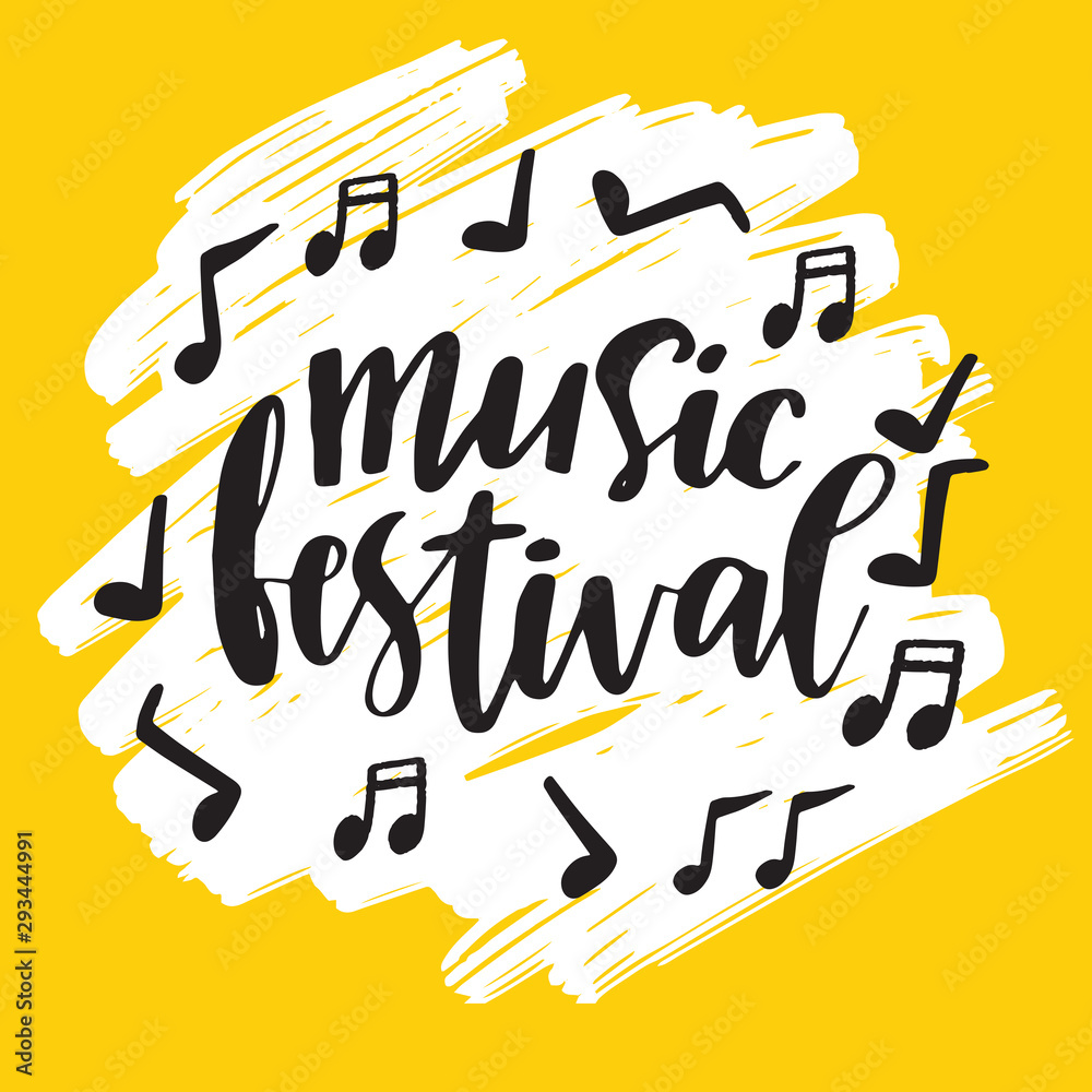 Obraz premium Jazz Music poster. Calligraphy. Lettering. Isolated vector illustration on a white background.