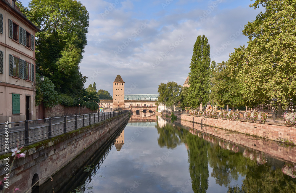 Fototapeta premium Small town atmosphere in France.