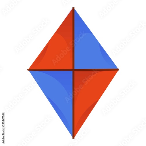 Free Download Rombic kite icon. Cartoon of rombic kite vector icon for web design isolated on white background - GFXLoad