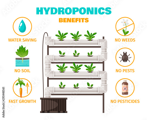 Hydroponics Benefits Concept photo