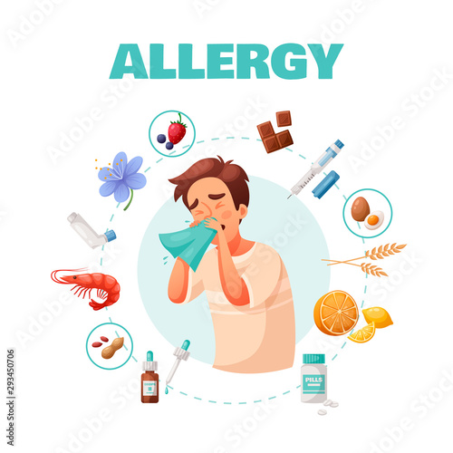 Allergy Concept Illustration photo