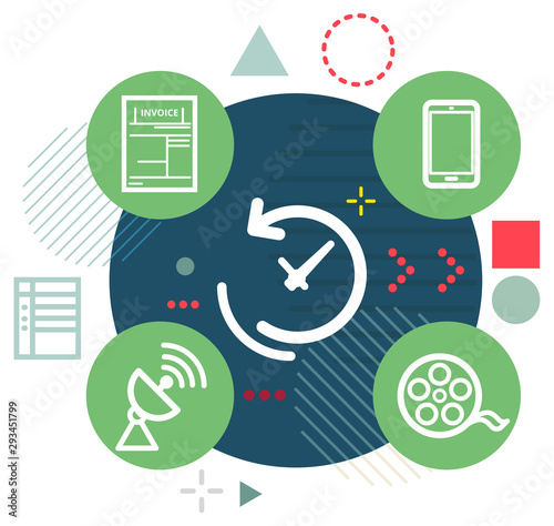 Timely Bill Payment and Recharge Services - Abstract Illustration