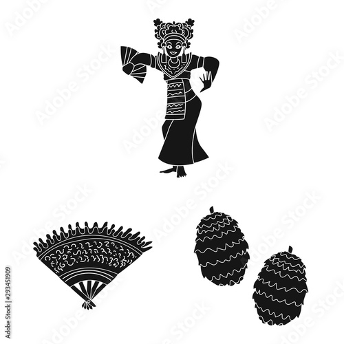 Vector illustration of and traditional logo. Set of and bali stock vector illustration.