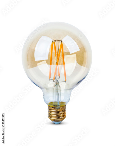 Obraz na płótnie Modern, contemporary, round led bulb in retro version. w salonie