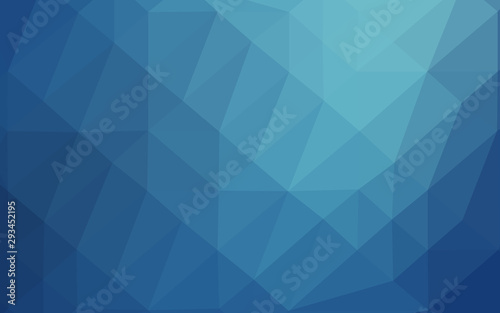 Light BLUE vector polygon abstract backdrop. Geometric illustration in Origami style with gradient. Textured pattern for background.