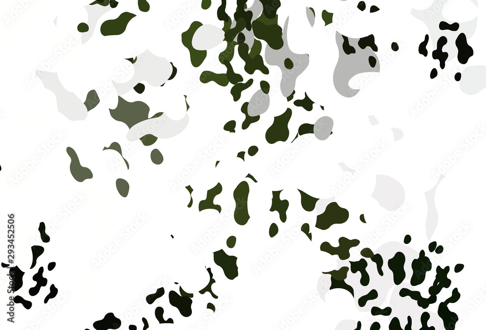 Light Green vector backdrop with abstract shapes.