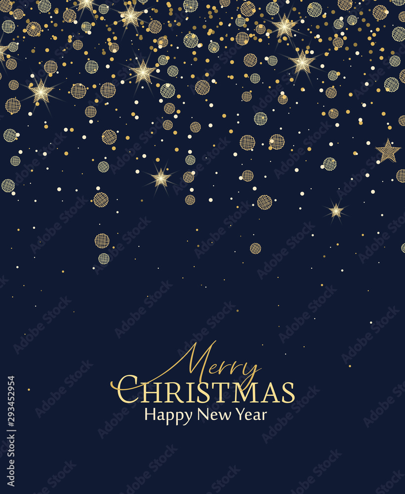 Fototapeta premium Christmas golden stars