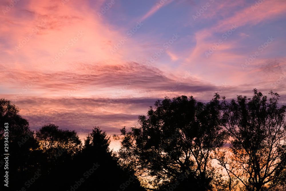 sunset in mountains