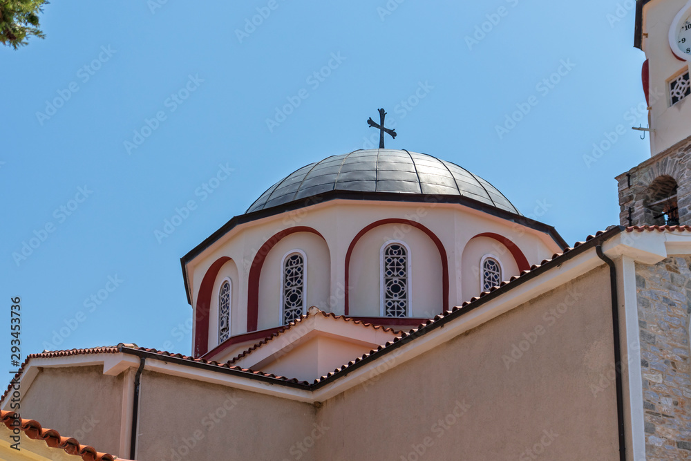 Orthodox Church of the Assumption at old town of city of Kavala, Greece